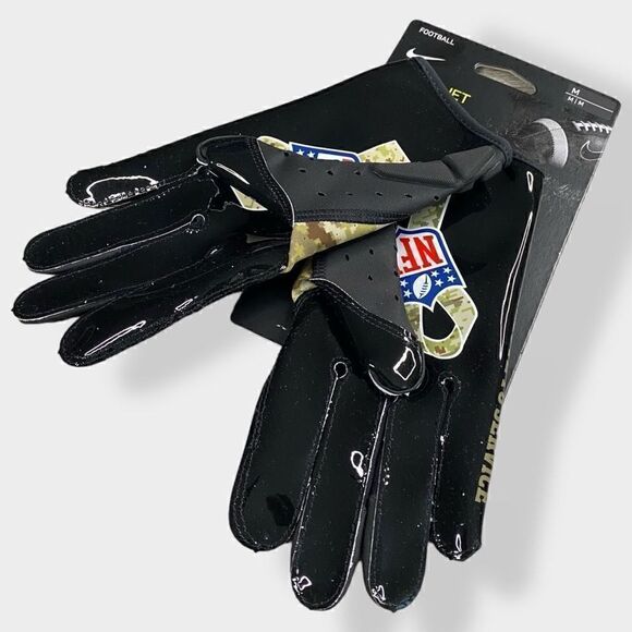 Nike Vapor Jet Football Gloves 6.0 Mens Salute To Service Camo size Medium New - Picture 5 of 11